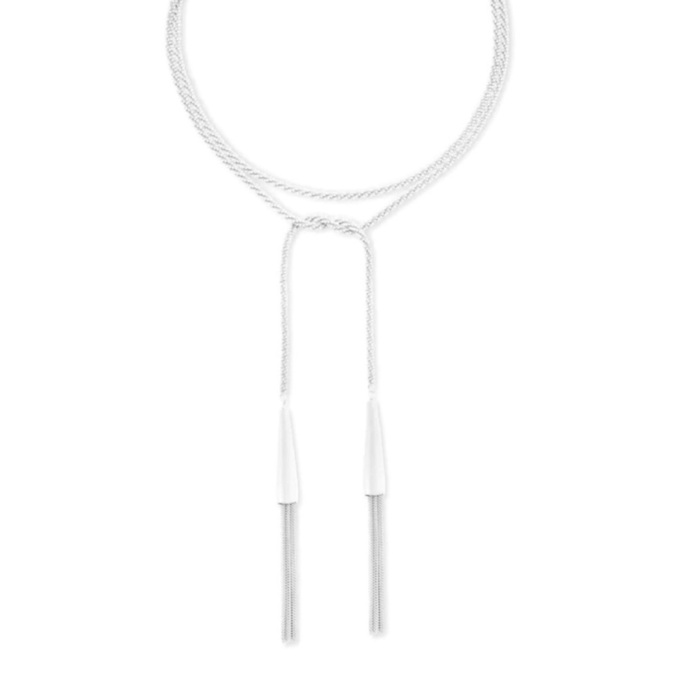 KENDRA SCOTT WHITE LARIAT NECKLACE PHARA